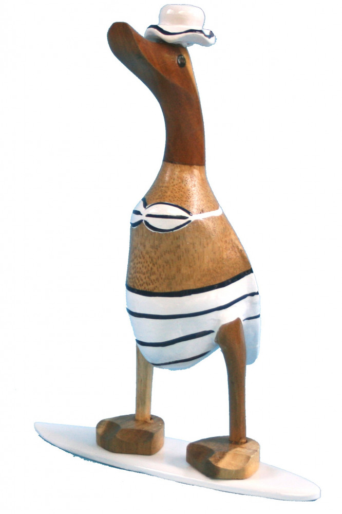 Ente Surfer stehend aus Bambus